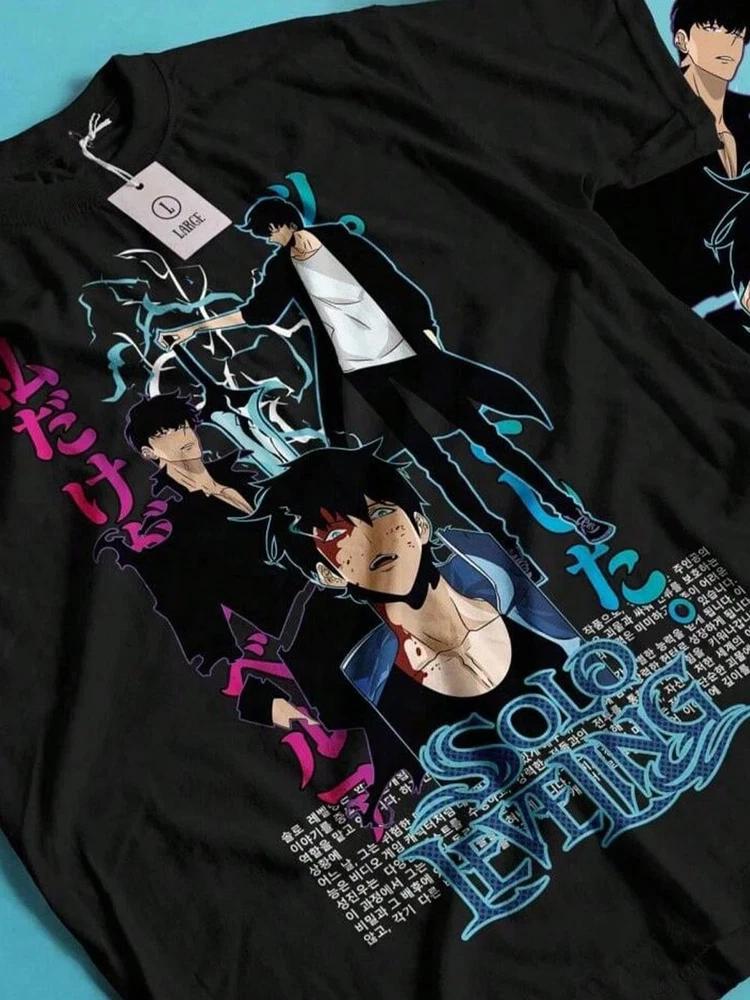 Anime Solo Leveling Sung Jinwoo T Shirt Unisex S