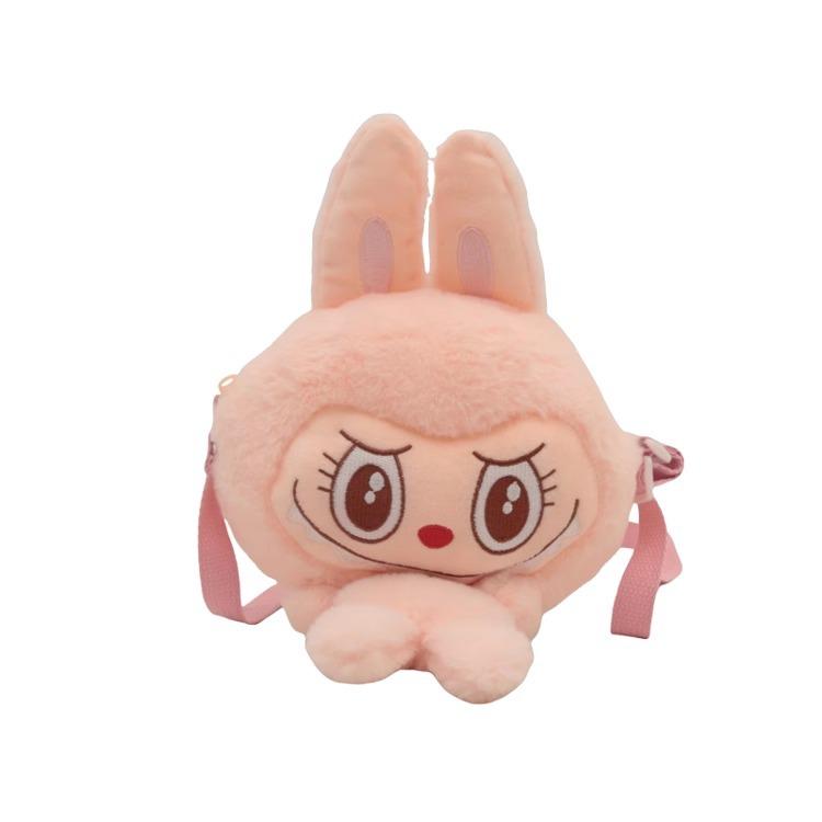 

Новая сумка кроссбоди Labubu: Мультяжная плюшевая ручная/наплечная сумка с плюшевой куклой и органайзером для мелочи 33x21x8cm