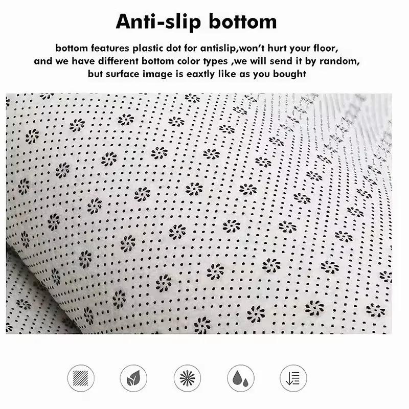 1pc Golden Round Rug and Black Geometric Pattern Carpet Coffee Table Mat Bar Area for Bedroom Living Room Dining Home Decorativ