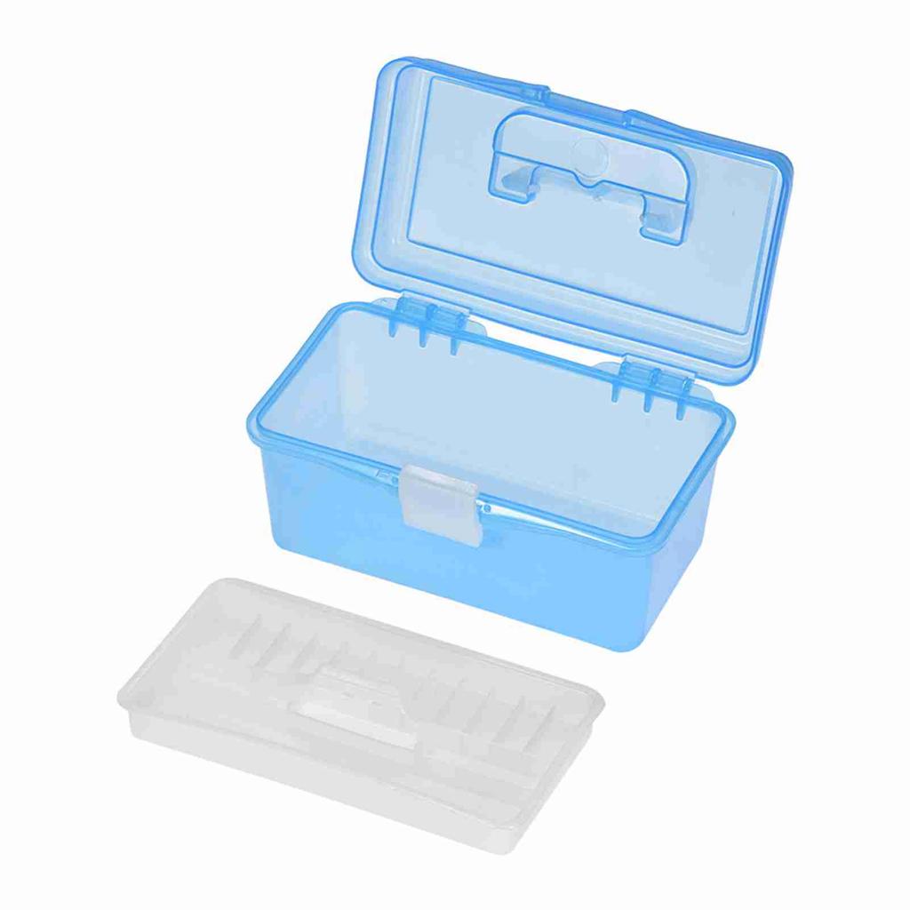 Clear Plastic Art Storage Box Watercolor Oil Painting Supplies Multipurpose Case Portable for Artists Students