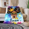 Black Girl Customize Your Name Blanket Used For Chair Office Sofa Bed Camping Soft And Warm Giving Friends And Relatives Birthday Graduation Gift