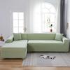 L Shape Sofa Need Buy 2pcs Sofa Cover Grey Corner Sofa Covers for Living Room Elastic Spandex Couch Cover Stretch Slipcovers