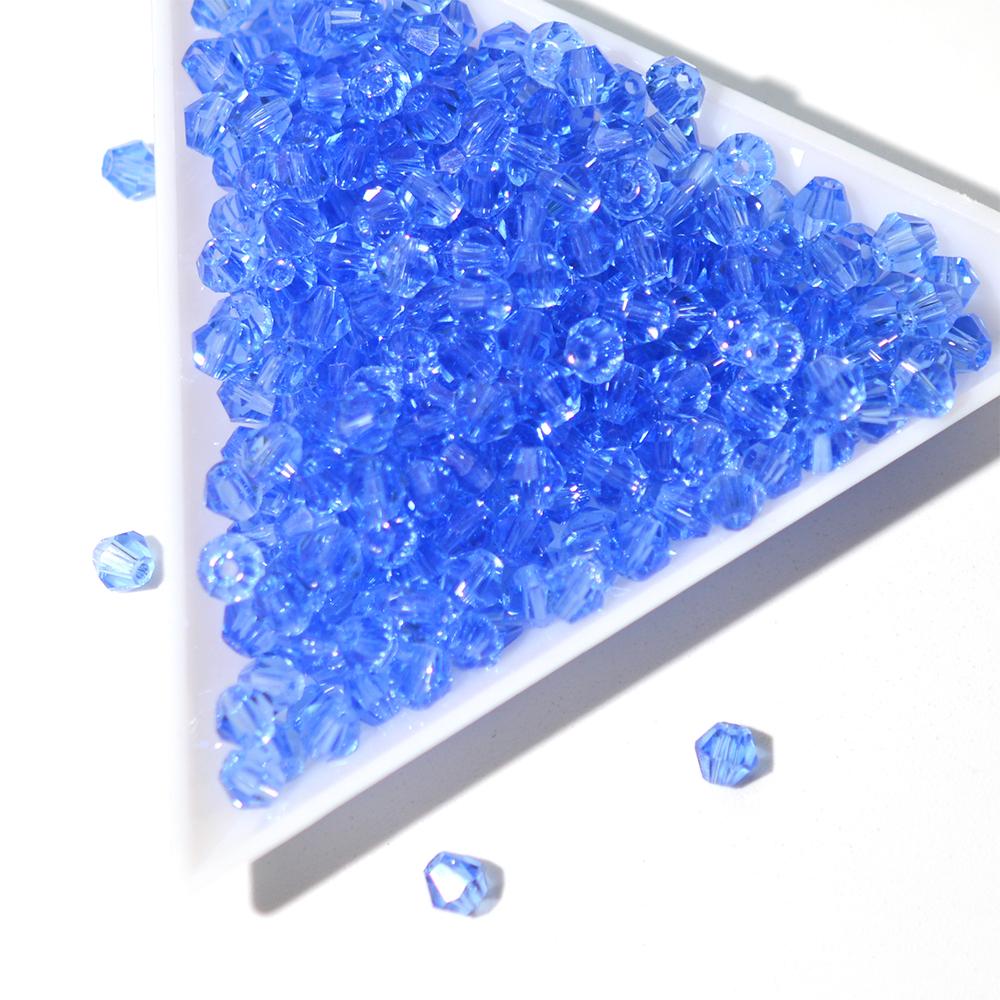 4MM Faceted Austrian Crystals Glass Beads Bicone Shape Spacer Loose Beads for Jewelry Making DIY