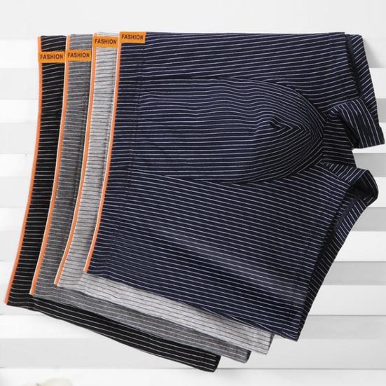 Мужское боксерское нижнее белье однотонное в рубчик U-выпуклые шорты трусы со средней посадкой эластичный пояс мягкая дышащая ткань трусики