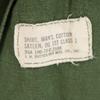 US ARMY 70s DSA Cotton Sateen Long Sleeve Military Shirt 14 1/2 Khaki Men's Used