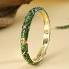Flower Pattern Enamel Cloisonne Bracelet For Women Retro Gold Color Plated Bangles for Girls Women Jewelry Gifts