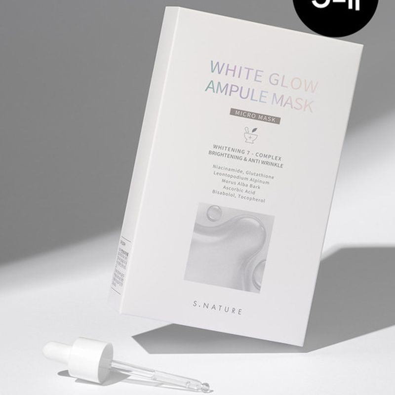 [Whitening Elasticity] White Glow Ampoule Mask (5 sheets)