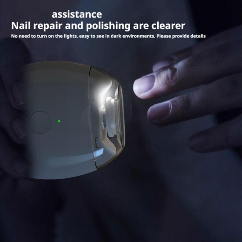 Automatic Electric Nail Clipper, 3-Speed Portable Fingernail Grinder for Daily Nail Care(2Pcs)