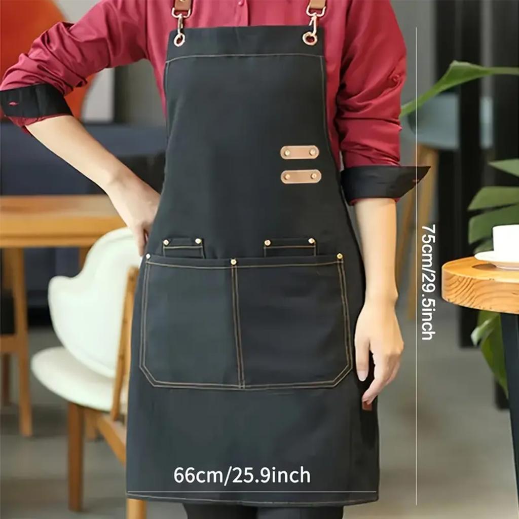 Multi-Scene Work Apron - for Chefs/Waiters/Suitable for Hotel/Restaurant/Coffee Shop/Baking/Manicure Shop Durable Work Uniform