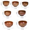 Natural Vintage Wooden Bowl Fruit Salad Bowl Noodle Rice Soup Bowl Craft Decoration Kitchen Utensil Tableware
