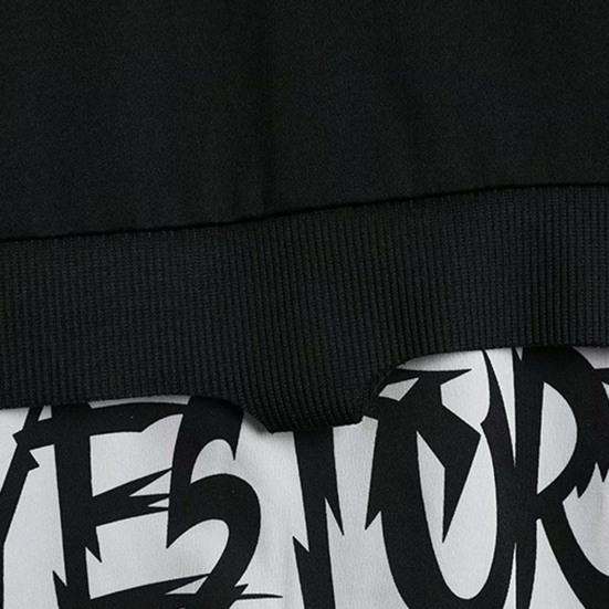 Men Sweatshirt Hip Hop Long Sleeves Youthful Cool Warm Strap Decor Letter Print Hooded Elastic Cuff Autumn Hoodie Daily Garment