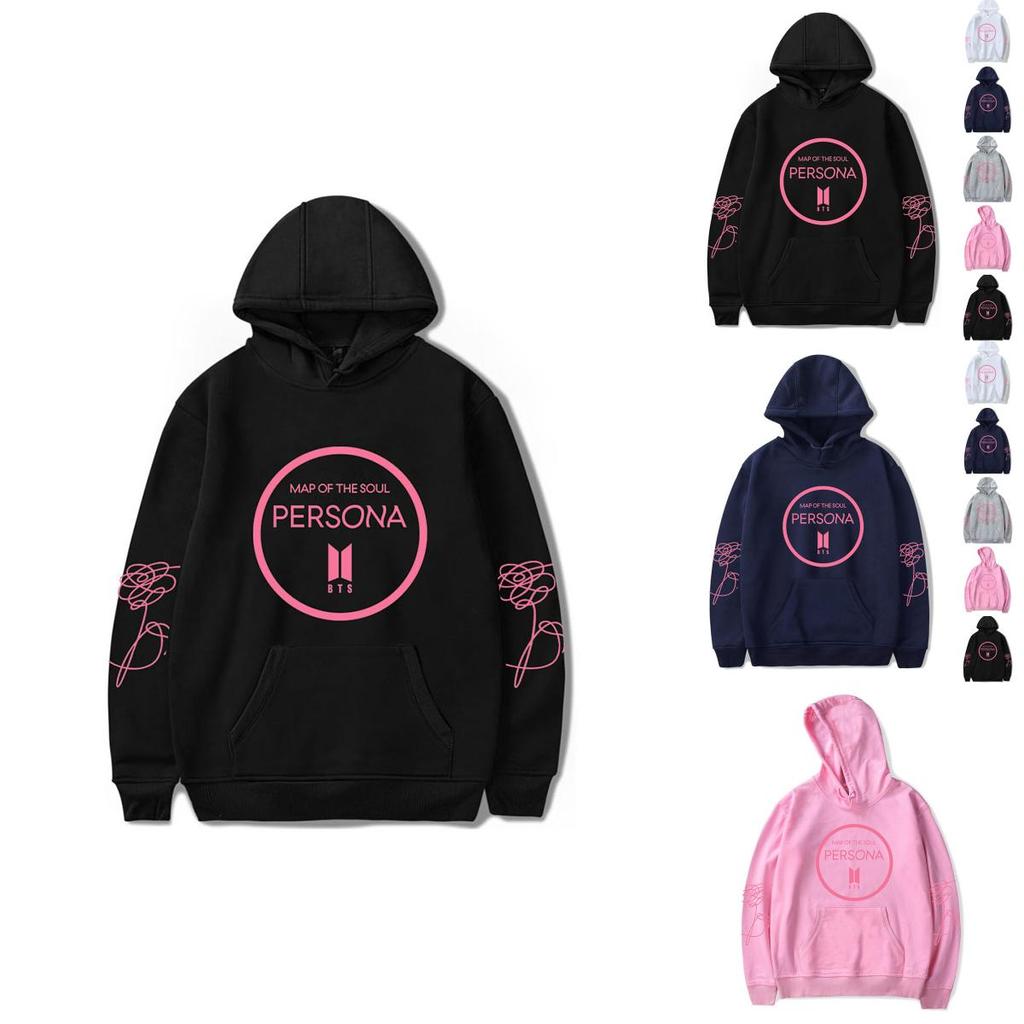 Map Of The Soul Persona Kpop Bts Bangtan Boys Cotton Blend Sweatshirt Hoodie With Hooded Long Sleeves