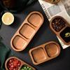 Vintage Wood Soy Sauce Dishes Rectangle Dipping Dish Household Dessert Serving Tray  Hotpot