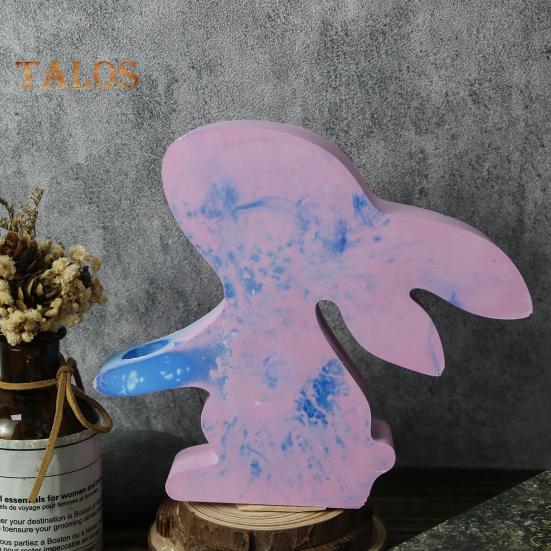 1 Set Bunny Flower Vase Mold with 3 Hydroponic Plants Test Tube DIY Easter Rabbit Plants Propagation Station Epoxy Resin Casting Silicone Mold