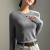 Black Crew Neck Bottoming Shirt Women's Summer and Autumn New Inner with Early Autumn Modal Cotton Slim Top