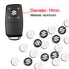 GMRT3 14mm Car Remote Key Sticker Aluminum Emblem Decal For Vitara Jimny Alto Scross Baleno Samurai Kaiser Across Kizashi Swift