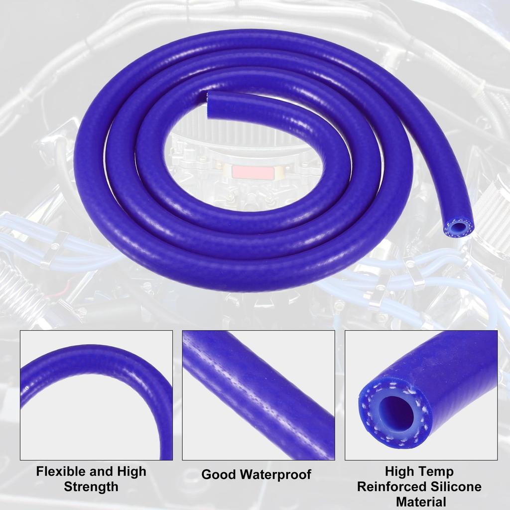 X AUTOHAUX Silicone Vacuum Tube Hose Line Automotive Vacuum Hose Engine Air Intake Vacuum