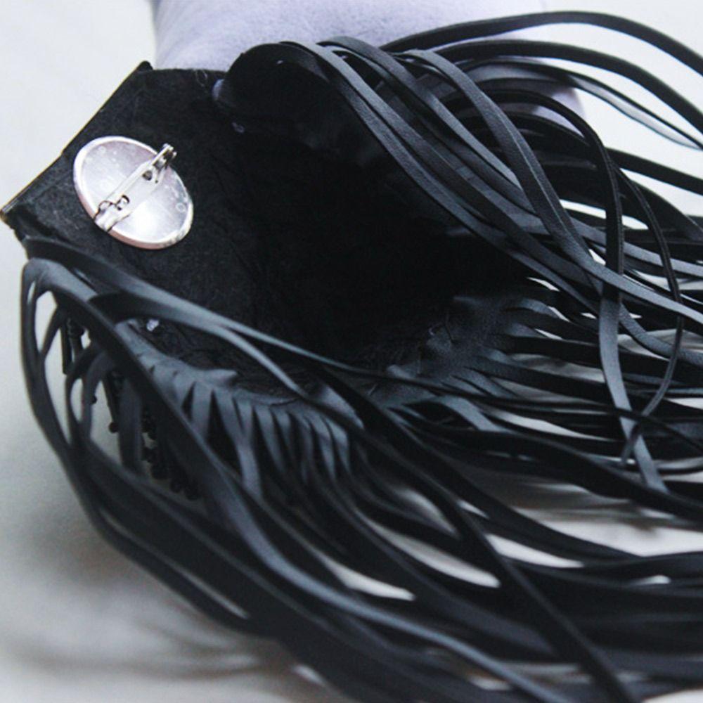 Leather Brooch Beaded Shoulder Jewelry Delicate Shoulder Brooch  Men Women