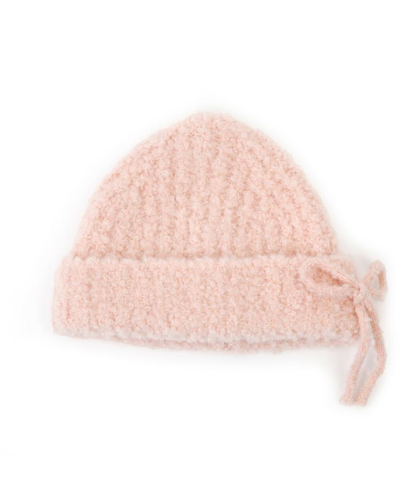Eondeokeonteulolseutyudio Winter Ribbon Boucle Beanie Ribbon Beanie / Mohair Boucle / Pk