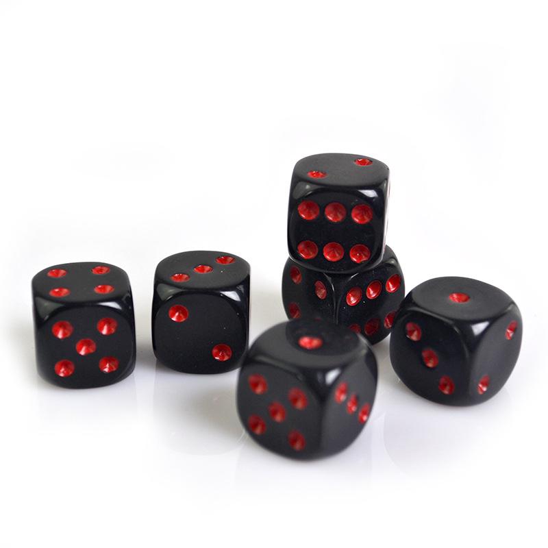 1,6 cm Abgerundete Acrylwürfel - Rote, Gelbe, Blaue Punkte