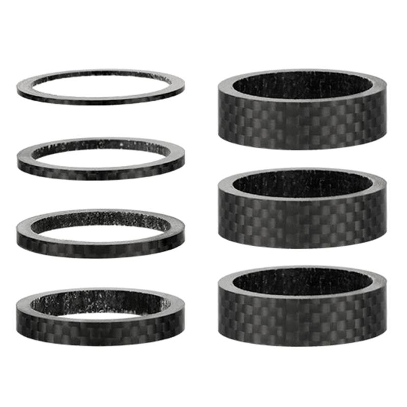 7/9Pcs Carbon Fiber Bicycles Headset Washer Road Bike Stem Headset Spacers 28.6MM Bike Front Fork Stem Washer Enduring