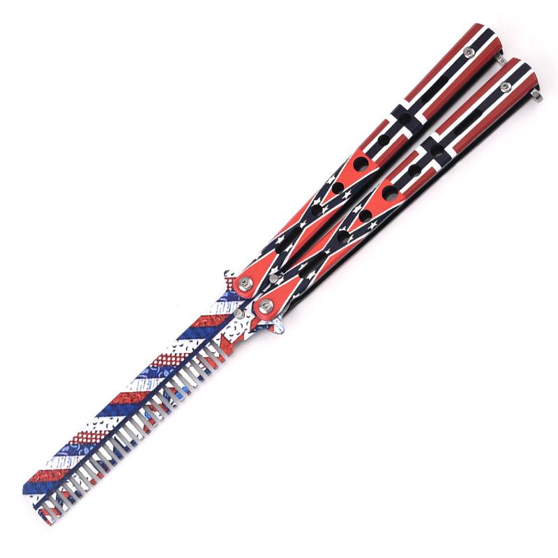 3D Butterfly Trainer Comb for Hand Practice - Unsharpened Pompadour Style CSgo Knife.