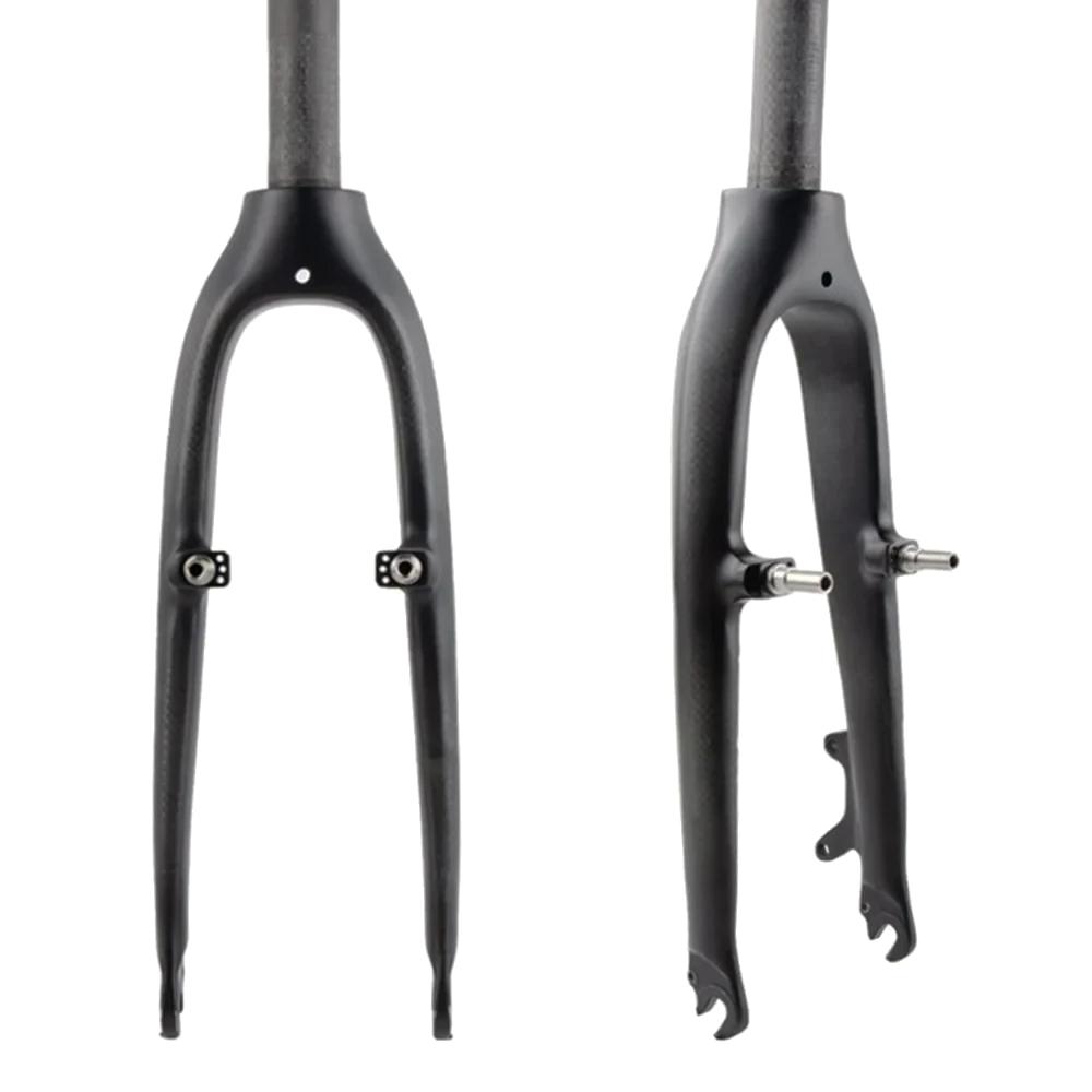 Gabeln für Fahrrad Gabeln 3K Carbon Gabeln 20 Zoll Für Faltrad BMX Kinder Rennrad Gabelstützen Scheibenbremse/V-Brake/C-Brake
