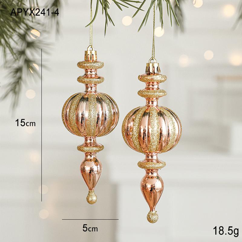 Christmas Decorations Party Plating Tree Pendants Rose Gold Sequins Conch Accessories Pentagram Small Gifts Pendants Supplies