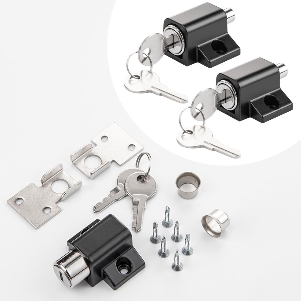 2er-Set Schiebetürschloss Kindersicherheitsverschluss für Schiebefenster Mit Schlüsseln Diebstahlschutz Sicherheitsriegel Metall Türsicherheitsverschluss Haken