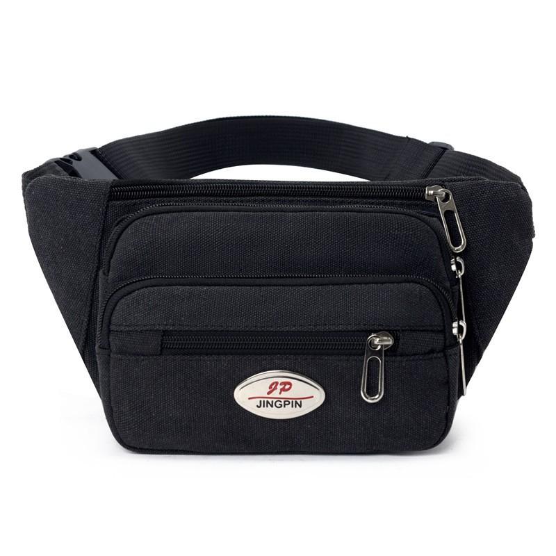 Fashion Canvas Waist Bag for Men Versatile Mobile Phone Holder Ideal for Outdoor Use