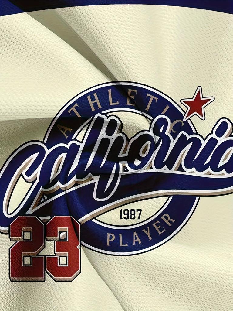 Women's California Vintage Sports T-Shirt, Versatile Daily Streetwear Top