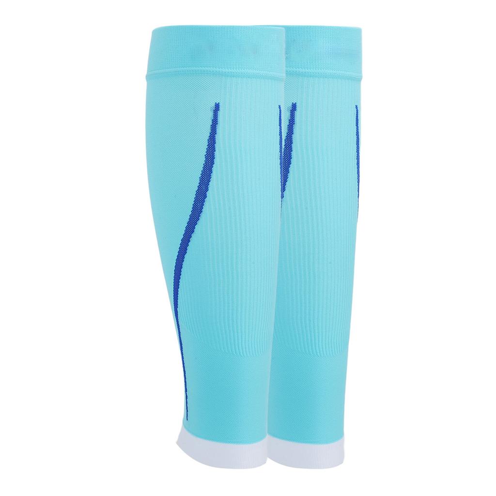 1 Pair Calf Compression Sleeve Breathable Lightweight Light Blue Footless Calf Sports Socks for Running Cycling