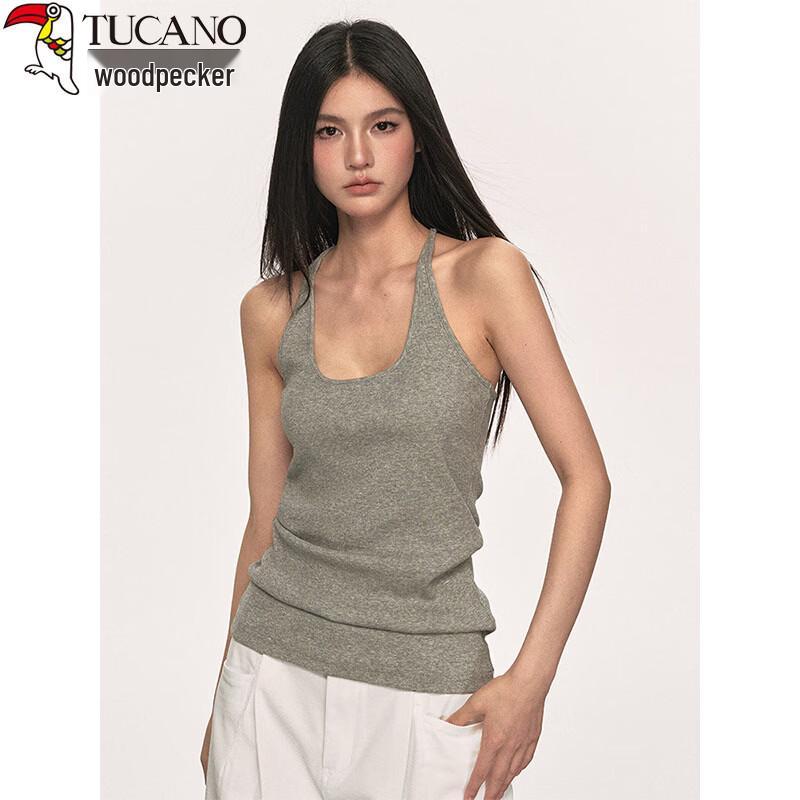 Woodpecker Ribbed Slim Fit Racerback Camisole Top L