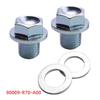 Vehicle Aluminum Alloy Oil Drain Plug Assembly 21.3mm Bolt Width 14mm Washer ID Compatible Select Car Models 90009R70A00