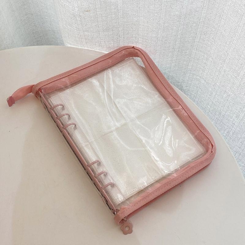 Transparent Travel Jewelry Storage Book Earring Holder Case Zippered Pouch Prevent Lost Earrings and Messy Necklaces