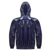 S-3XL Men Waterproof Hooded Jacket Long Sleeve Front Zip Up Drawstring Raincoat Windbreaker for Hiking Fishing Biking Outdoor