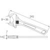 Robtex Hybrid Monkey Wrench X W-ZERO UM36XGB Total Length 250mm