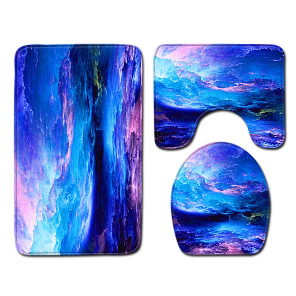 Star Toilet Three-Piece Floor Mat Bathroom Three-Piece Carpet Doormat