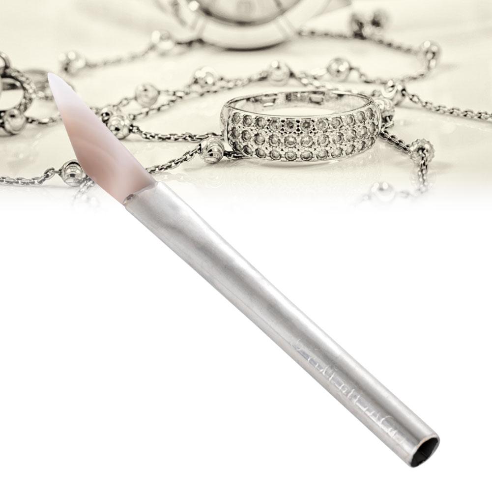 Bruñidor de Ágata con Punta de Cuchillo Bruñido Pulido Herramienta Artesanal para Fabricación de Joyería