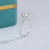 Simple Sterling Silver Classic Rings for Women Six Claw Lab Diamond Ring Woman's Wedding Ring Engagement Jewelry