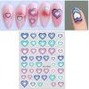 Nail Sticker Self Adhesive Waterproof Eye-catching Love Heart Print Fingernail Sticker DIY Nail Art Gadget Birthday Gift