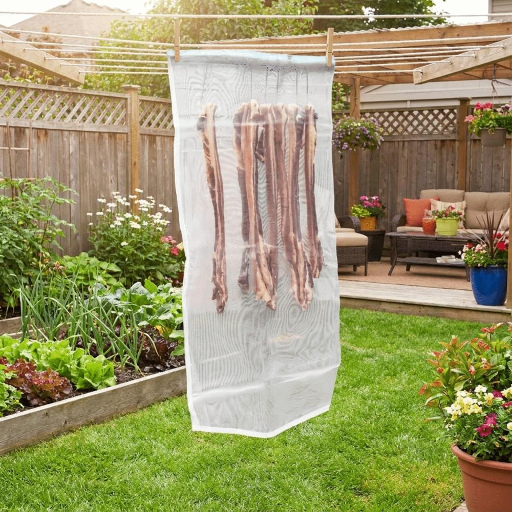 3PCS Insect Bird Cured Meat Mesh Bag Anti-fly Dried Meat Ham Storage Bag Mesh Hanging Bags  Seafood