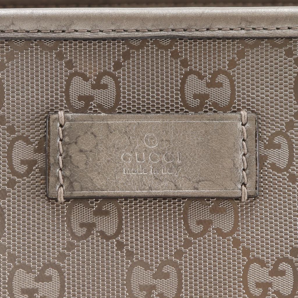 GUCCI Tote Tote Bag 211137 GG implementation Silver PVC coated canvas Women Used