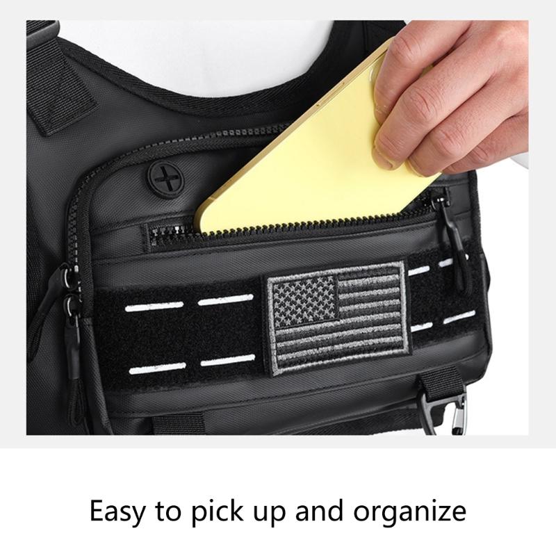 Waterproofs Fishing Chest Bag Outdoor Sports Running Vest Backpacks Outdoor Travel Vest Bag Front Chest Pack Enduring