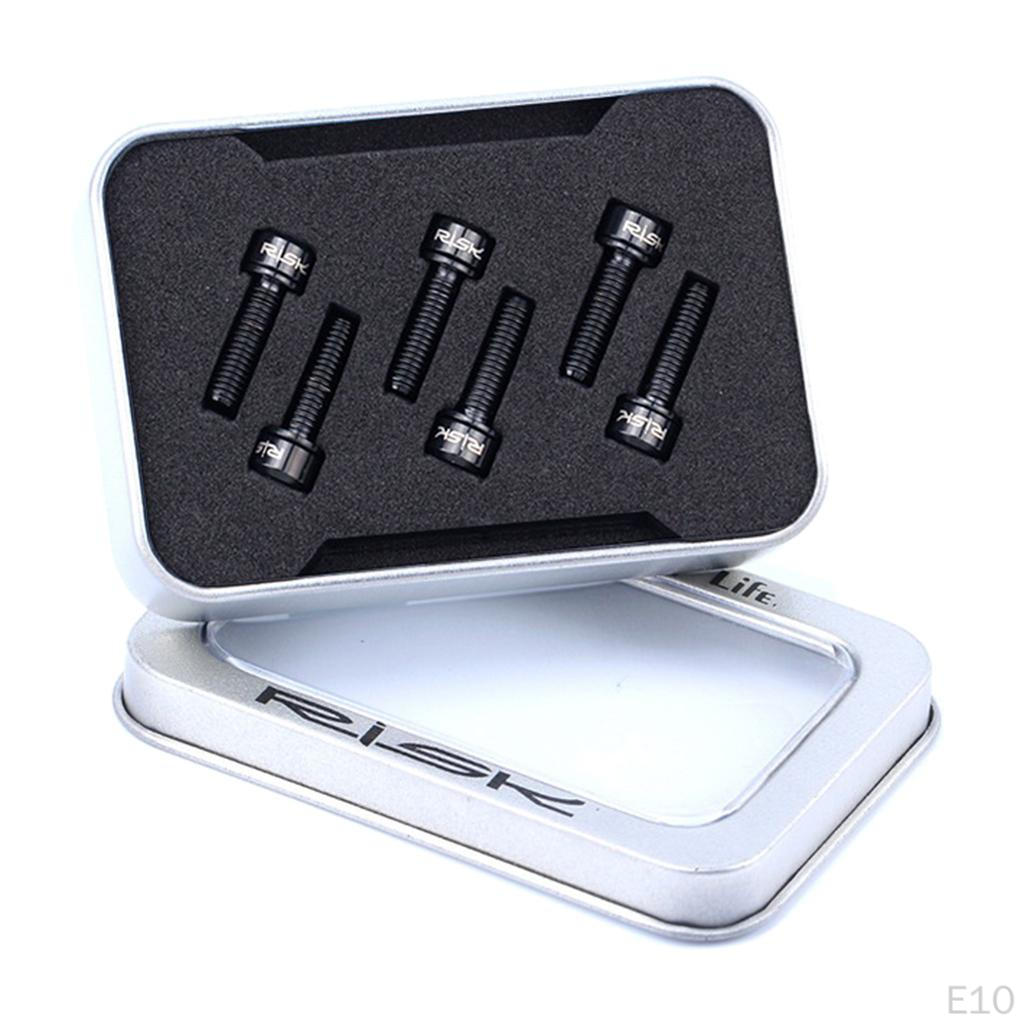 6 Pcs Titanium Alloy Handlebar Stem Bolts Diameter 8.4mm