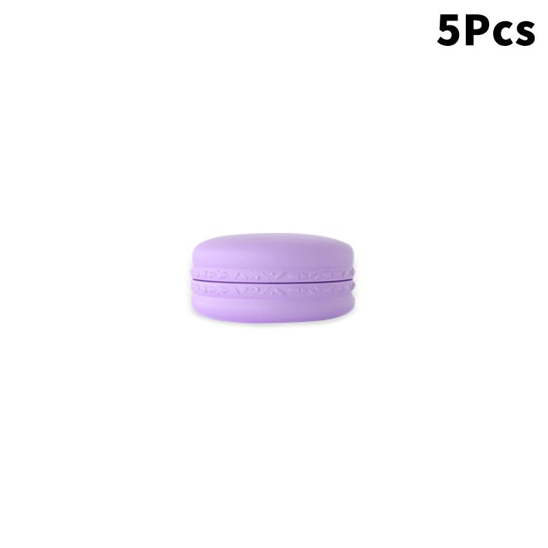 5 Stück 10g Macaron-Creme-Dose, PP-Kunststoff-Lotion-Creme-Box-Flasche, Kosmetik-Foundation-Creme-Pillen-Aufbewahrungsbox, Reise-Tragbares Make-up