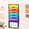 6 Pocket File Bag Expandable Letter Size File Organiser Sorting Case High Capacity Folding Document Organiser  for Offic