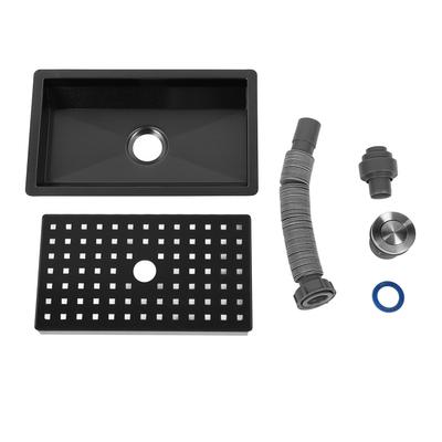 Kitchen Sink with Water Drainage Tray Stainless Steel Small Bar Sink Workstation Basin for