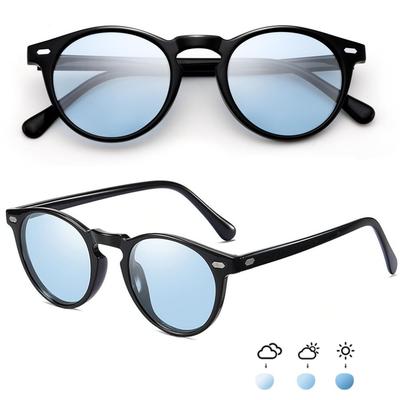 Feisedy Photochromic and Polarized Sunglasses with UV400 Perfect for and with Round B1137 Men's Protection, Outdoors, Fishing, Driving, More.