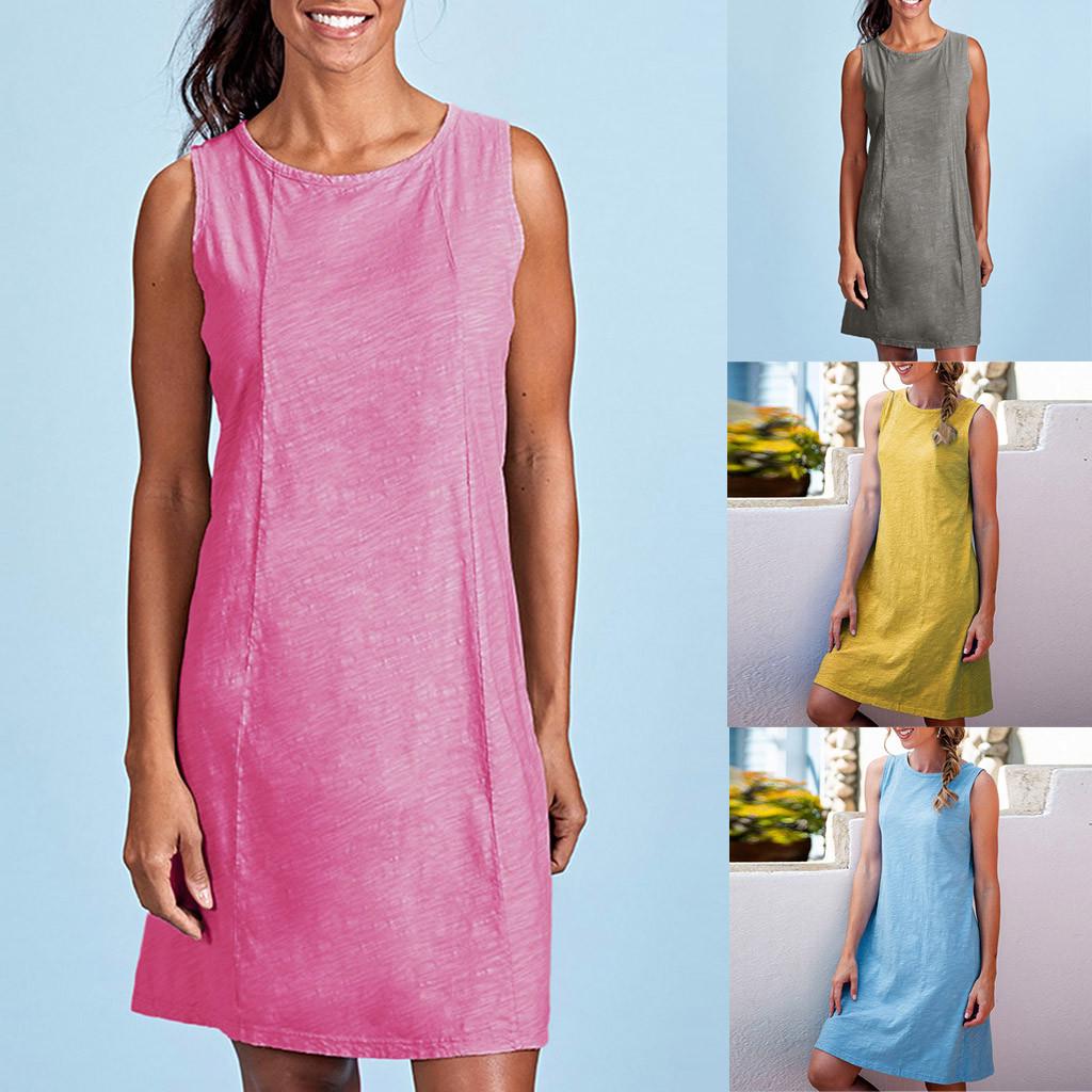 

Женское повседневное хлопковое льняное платье без рукавов для вечеринки свадебное гостевое платье